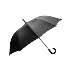 Black Umbrella isolated on a transparent background.
