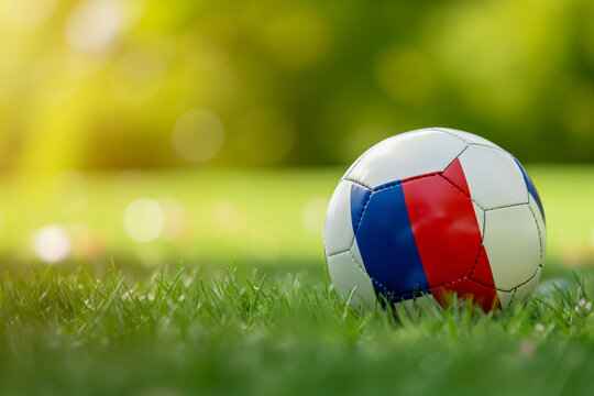 AI Generated Image Soccer ball of the France flag colors