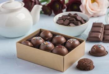 Decadent Delights: Chocolates and Blooms