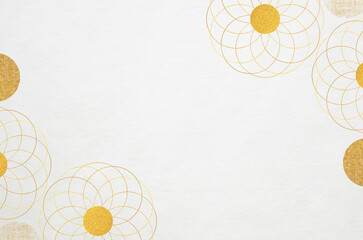 Luxury Japanese modern style background with Japanese washi paper texture. Abstract floral patterned washi paper.