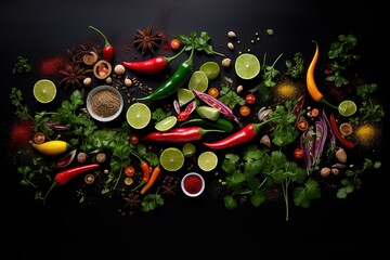 background of kitchen spices