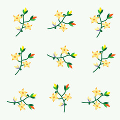 seamless pattern picture of flower bouquet