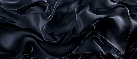 Ethereal display of midnight black shapes, gently blending, forming a geometric dreamscape, rich in depth and allure.