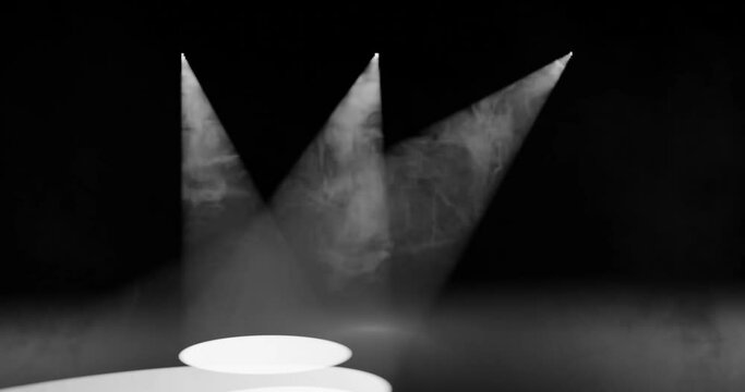 render of spot light highlight on stage for focus light beam