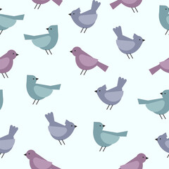Simple birds seamless pattern. Background for poster, banner, fabric, wallpaper