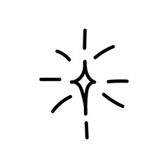 black doodle glitter element