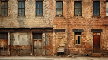 Fototapeta na wymiar vintage old brick buildings