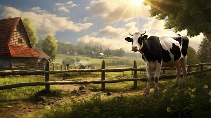 cattle cow milk depic