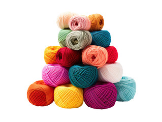 a pile of yarns in different colors