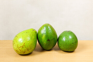 alpukat segar or fresh avocado on a table