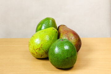 alpukat segar or fresh avocado on a table