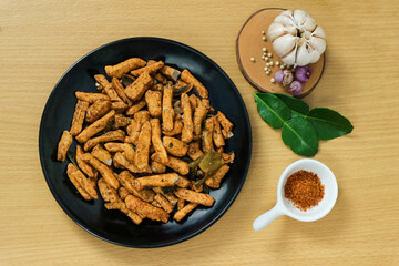Basreng, Keripik Basreng, Kripik Baso Goreng, Basreng Pedas, Kripik Pedes, Food Photography. made from fish balls fried with spicy spices
