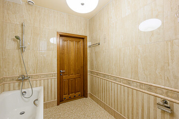 interior apartment room bathroom, sink, decorative elements, toilet. WC, sanitary unit, wash room