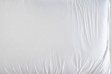 Obraz premium White fresh crispy pillow case on bed in bedroom