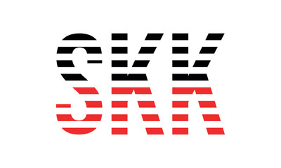 SKK three initial letter iconic line negative space minimal logo design vector template. monogram, abstract, wordmark, business, typography, minimalist, brand, company, flat, modern, unique, simple