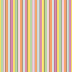 Groovy retro multicoloured vertical stripes vector seamless pattern. Geometric abstract stripped background. 