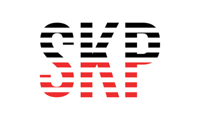 SKP three initial letter iconic line negative space minimal logo design vector template. monogram, abstract, wordmark, business, typography, minimalist, brand, company, flat, modern, unique, simple