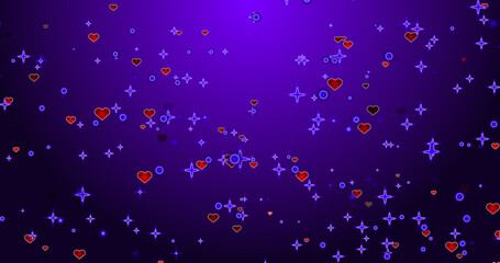 Valentine's Day or marriage red hearts background. Purple-colored Valentine's Day background for Valentine's Day, anniversary, Mother's Day, marriage, Father's Day, and invitation e-card.
