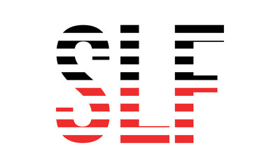 SLF three initial letter iconic line negative space minimal logo design vector template. monogram, abstract, wordmark, business, typography, minimalist, brand, company, flat, modern, unique, simple