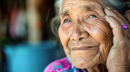 Joyful Wisdom: Portrait of a Smiling Elderly Lady