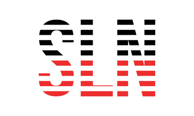 SLN three initial letter iconic line negative space minimal logo design vector template. monogram, abstract, wordmark, business, typography, minimalist, brand, company, flat, modern, unique, simple