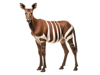 a brown and white striped animal