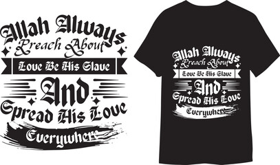 Allah intends ease for you and does not intend hardship for you Islamic quotes lettering Typography Design T-shirt.
 - obrazy, fototapety, plakaty