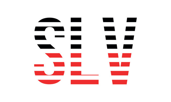 SLV three initial letter iconic line negative space minimal logo design vector template. monogram, abstract, wordmark, business, typography, minimalist, brand, company, flat, modern, unique, simple