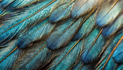 blue feather pigeon macro photo. texture or background 