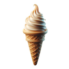 Cone Ice Cream isolated on white\transparent background
