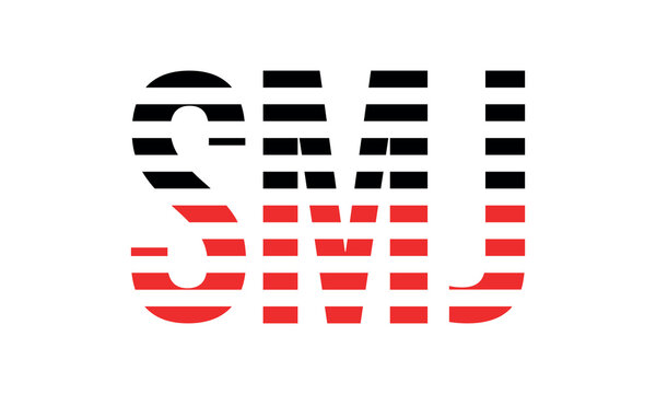 SMJ three initial letter iconic line negative space minimal logo design vector template. monogram, abstract, wordmark, business, typography, minimalist, brand, company, flat, modern, unique, simple