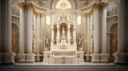 Deurstickers tabernacle catholic church altar © PikePicture