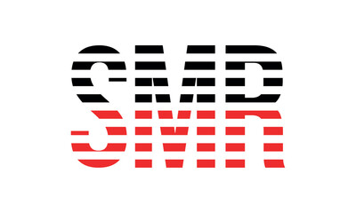 SMR three initial letter iconic line negative space minimal logo design vector template. monogram, abstract, wordmark, business, typography, minimalist, brand, company, flat, modern, unique, simple