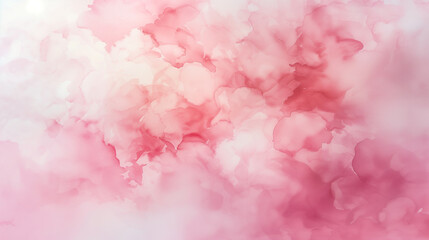 Abstract pink and white watercolor background with a fluid paper texture