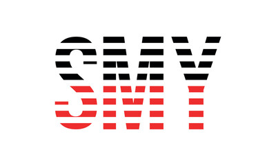 SMY three initial letter iconic line negative space minimal logo design vector template. monogram, abstract, wordmark, business, typography, minimalist, brand, company, flat, modern, unique, simple