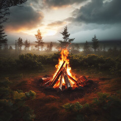 fire in the forest