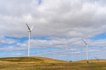 Wind turbines on the Woakwine Range Wind Farm Tourist Drive, South Australia