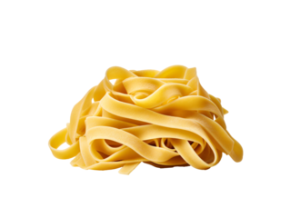 a pile of pasta on a white background