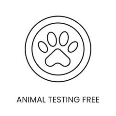 Animal testing is missing line icon in vector with editable stroke