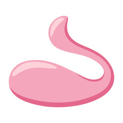 Cute vibro egg. Sex toy for women. Vector flat illustration.