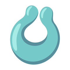 Cute stimulating ring. Sex toy for men. Vector flat illustration.