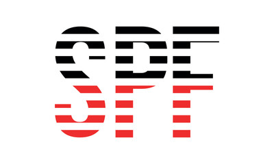 SPF three initial letter iconic line negative space minimal logo design vector template. monogram, abstract, wordmark, business, typography, minimalist, brand, company, flat, modern, unique, simple