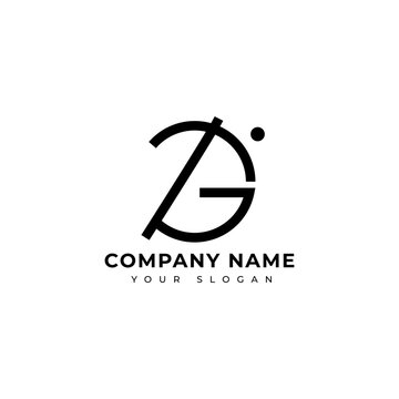 Modern Letter dg logo vector design template