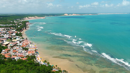 Praia de Pipa (Pipa Beach, Praia da Pipa). Visiting the forests, dunes, and beaches is always fun, and the town's gastronomy will satisfy even the most demanding palates. Brazil.