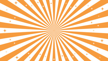 集中線　オレンジ　背景　キラキラ