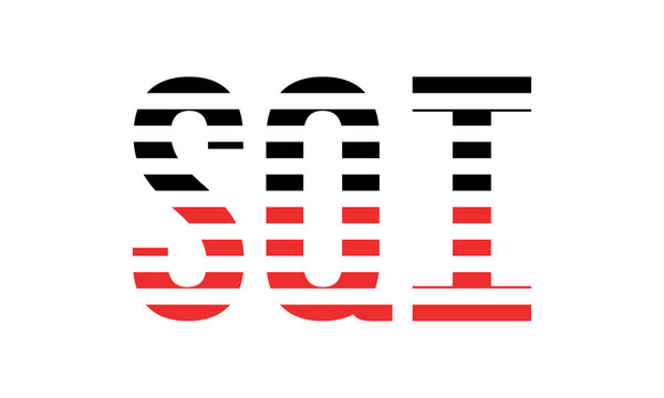 SQI three initial letter iconic line negative space minimal logo design vector template. monogram, abstract, wordmark, business, typography, minimalist, brand, company, flat, modern, unique, simple