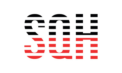 SQH three initial letter iconic line negative space minimal logo design vector template. monogram, abstract, wordmark, business, typography, minimalist, brand, company, flat, modern, unique, simple