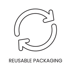 Reusable line icon in vector with editable stroke for packaging