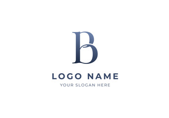 Logo Letter P and B. Monogram Serif and Luxury logo design. Elegant, Feminime, Jewellery Concept. Editable Color 