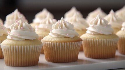 Simpl yet delightful vanilla cupcakes are a perfect AI generative